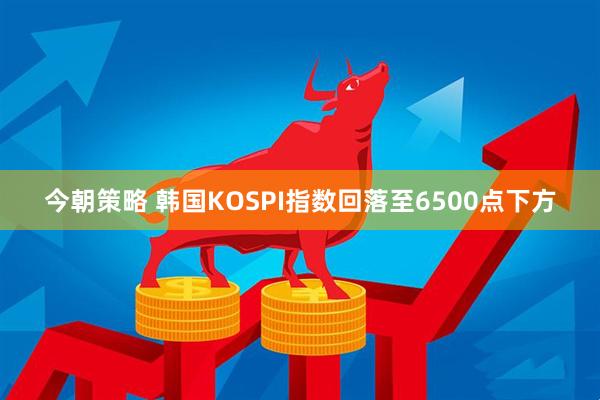 今朝策略 韩国KOSPI指数回落至6500点下方